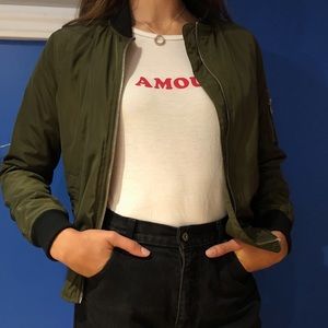 Gorgeous Green Bomber Jacket